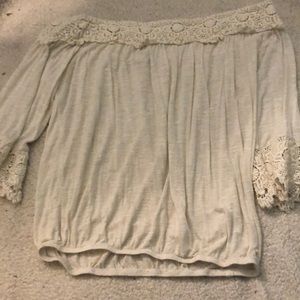 Juniors strapless laced shirt